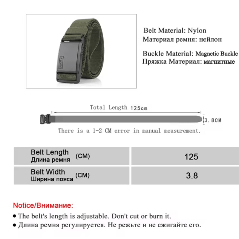 MagLock Pro Nylon Belt Magnetic Buckle Adjustable Elastic Mens Belt 1