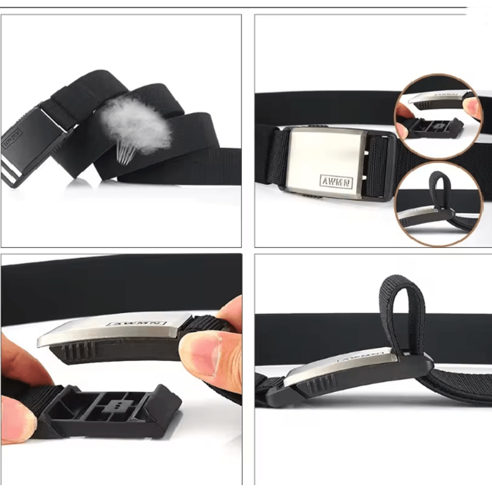 MagLock Pro Nylon Belt Magnetic Buckle Adjustable Elastic Mens Belt 2