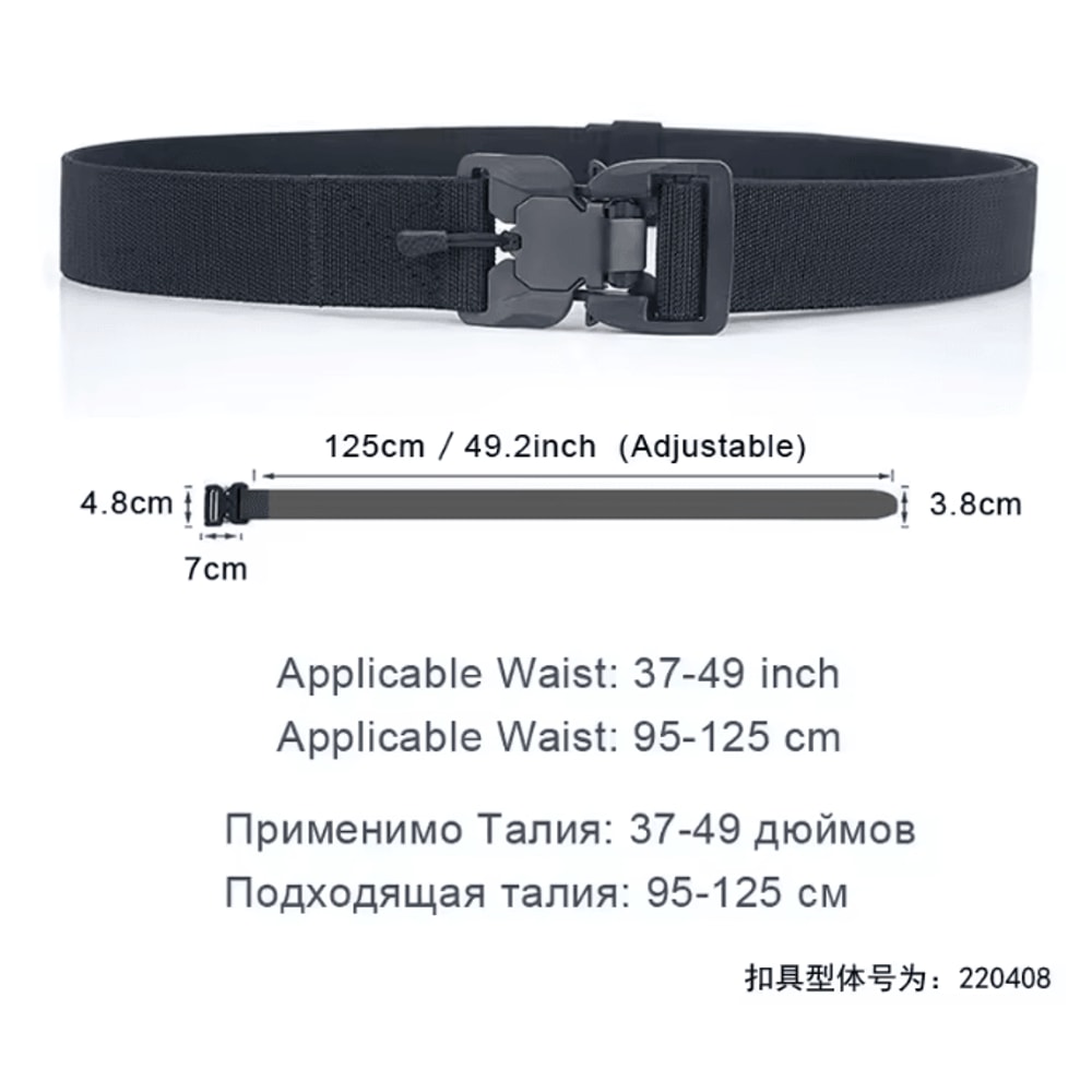 Tactical Elastic Nylon Belt With Magnetic Quick Release Buckle For Men 2