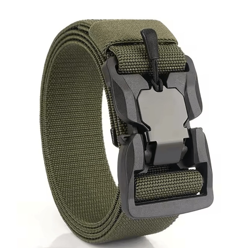 Tactical Elastic Nylon Belt With Magnetic Quick Release Buckle For Men 5