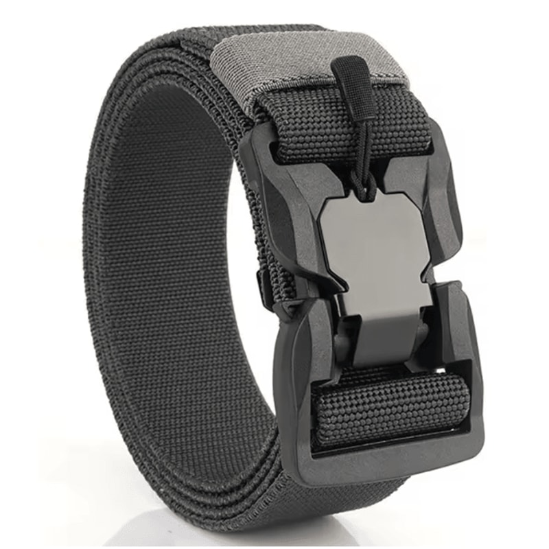 Tactical Elastic Nylon Belt With Magnetic Quick Release Buckle For Men 6