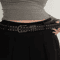 Black Rivet Womens Belt Fashion Jeans Waist Belt With Statement Design 3