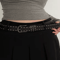 Black Rivet Womens Belt Fashion Jeans Waist Belt With Statement Design 3