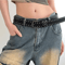 Black Rivet Womens Belt Fashion Jeans Waist Belt With Statement Design 4