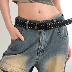 black rivet womens belt fashion jeans waist belt with statement design