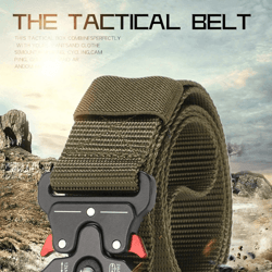 mens tactical canvas belt heavy duty outdoor work and hunting belt