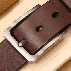 mens vintage leather belt casual black pin buckle wide belt