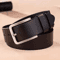 Mens Vintage Leather Belt Casual Black Pin Buckle Wide Belt 3