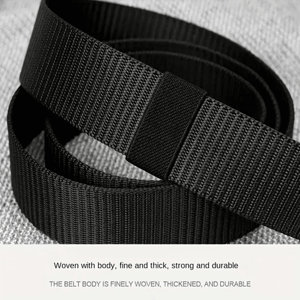 Mens Automatic Buckle Canvas Belt Nylon Webbing Casual Sports Belt 0