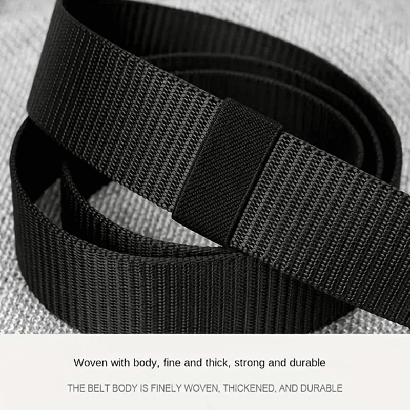Mens Automatic Buckle Canvas Belt Nylon Webbing Casual Sports Belt 0