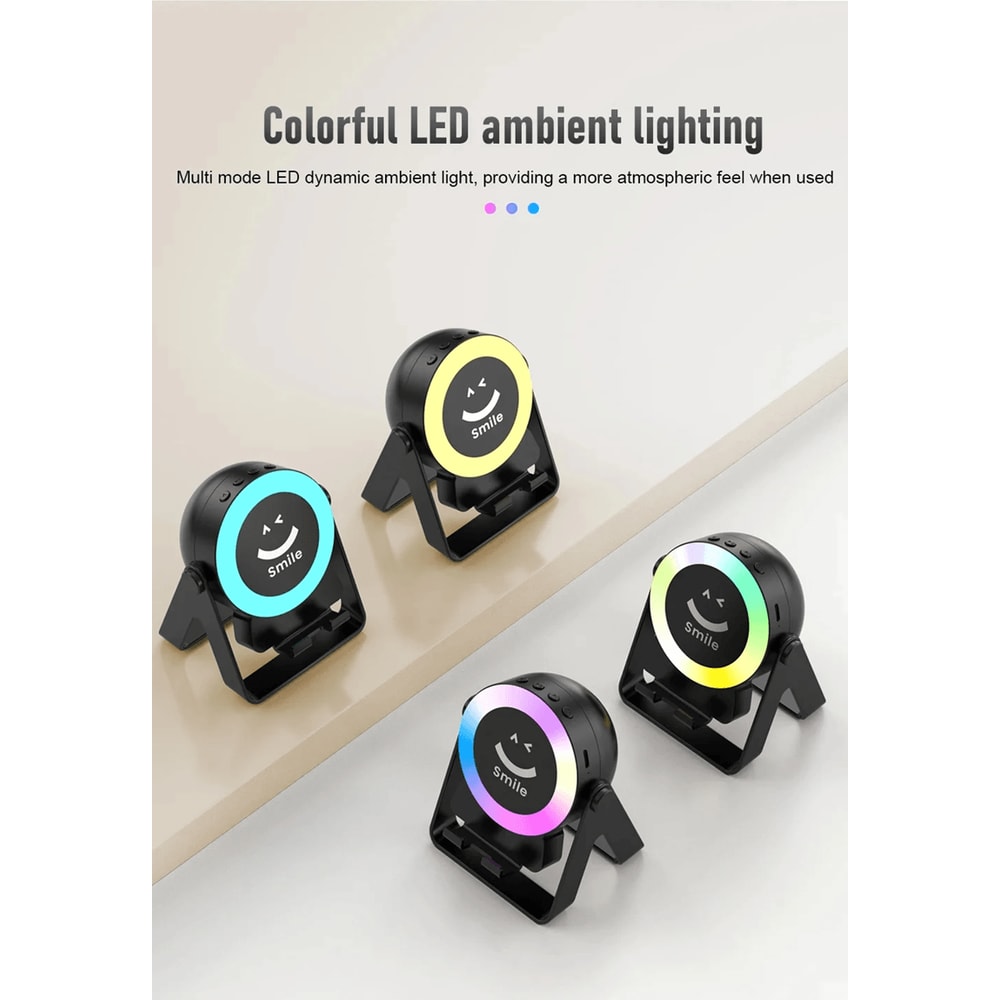 4 In 1 Wireless Bluetooth Speaker With RGB LED Light And Phone Stand 2