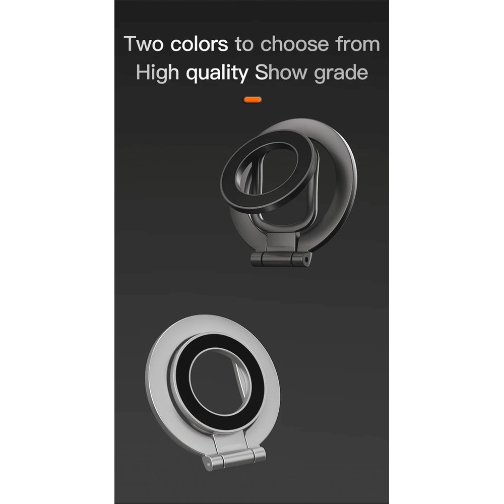 Double Sided MagSafe Phone Holder 360 Rotating Magnetic Stand With Finger Grip 2