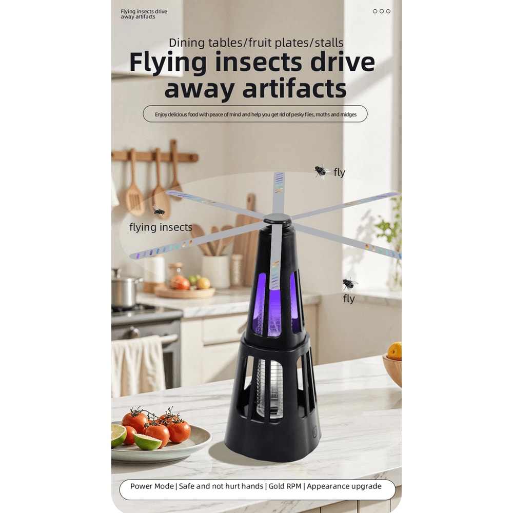 2 In 1 Smart Pest Control Table Fan Fly Repellent Bug Killer Lamp 0