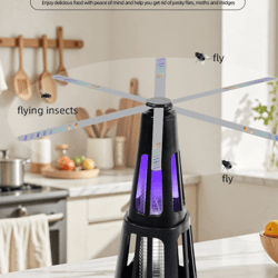 2 in 1 smart pest control table fan fly repellent bug killer lamp