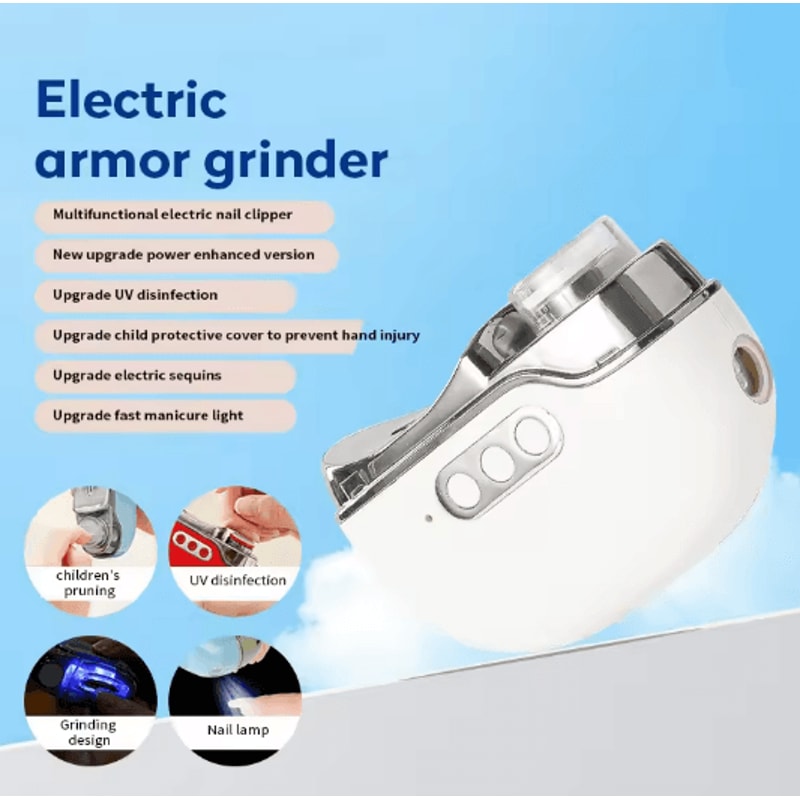 4 In 1 Automatic Electric Nail Clipper With UV Drying And Polishing Tool 3