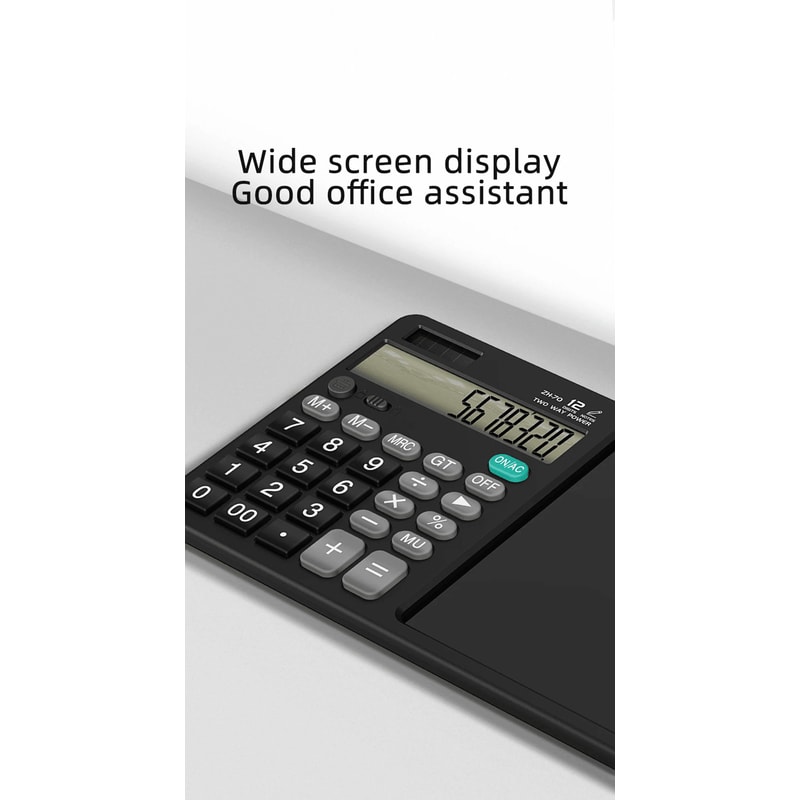 Calculator Writing Tablet With Stylus Folding 12 Digit Desktop Calculator 1