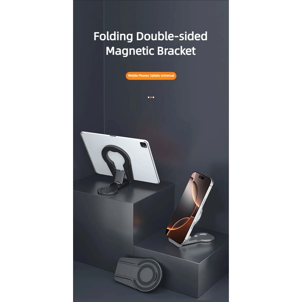 Double Sided MagSafe Phone Grip Foldable Magnetic Desk And Car Stand 0