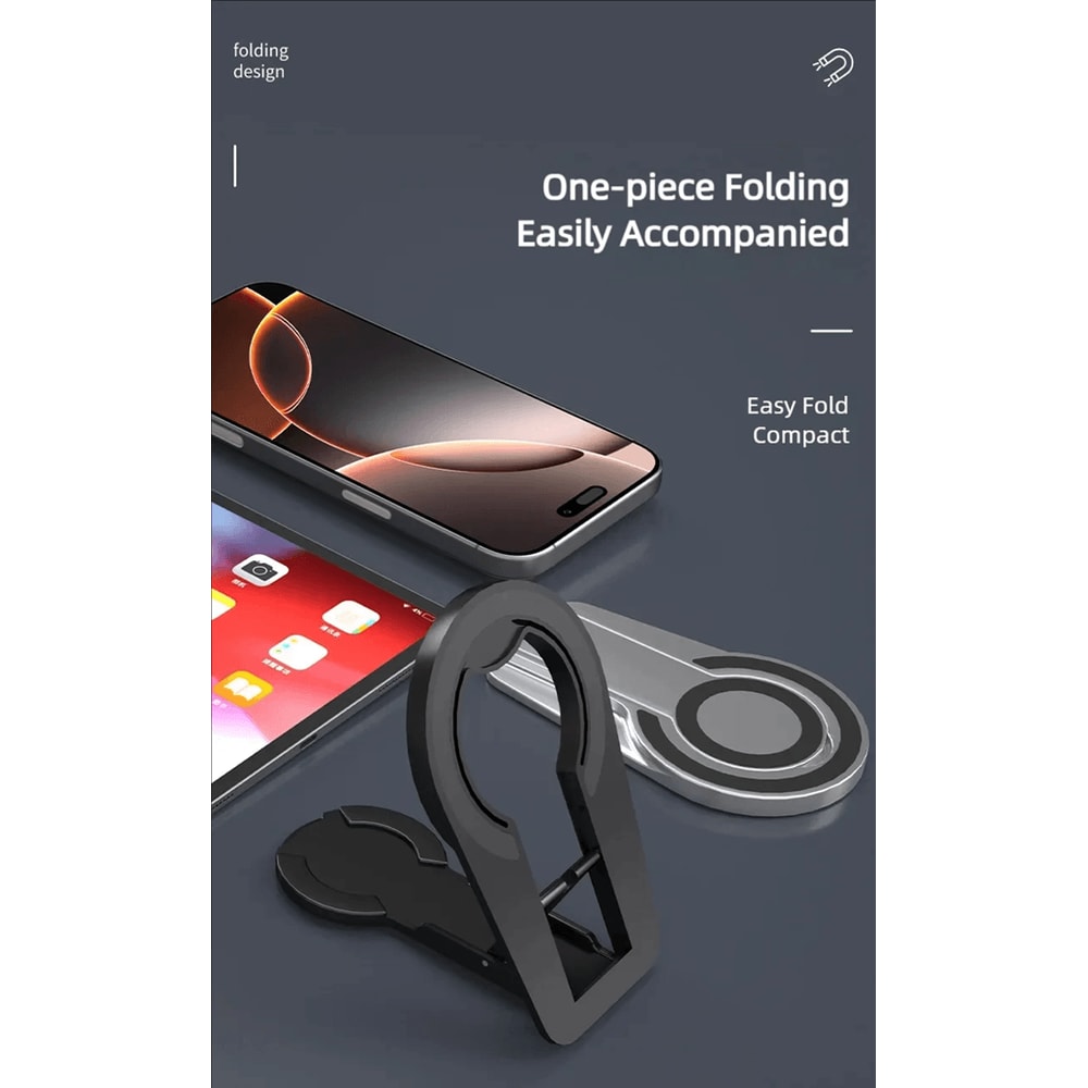 Double Sided MagSafe Phone Grip Foldable Magnetic Desk And Car Stand 1