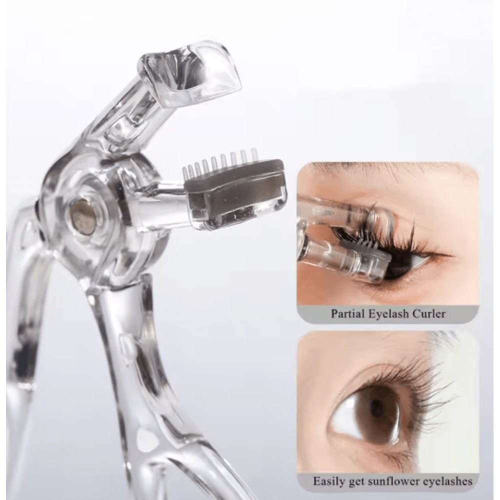 Wide Angle Partial Eyelash Curler Portable One Clip Lash Styling Tool 2