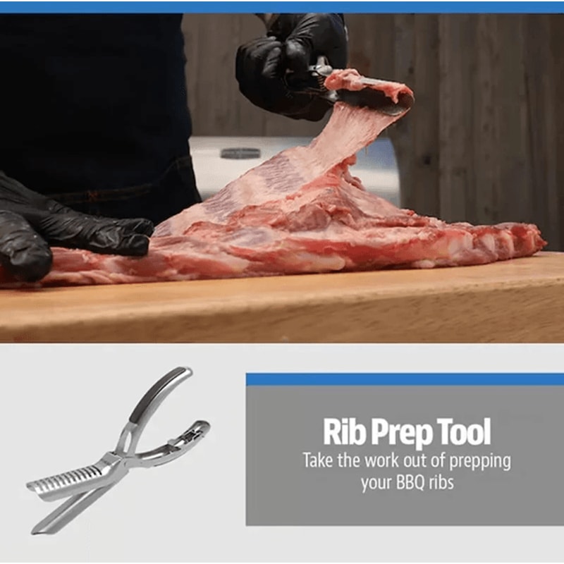 BBQ Rib Skinner Stainless Steel Rib Membrane Remover Tool 2