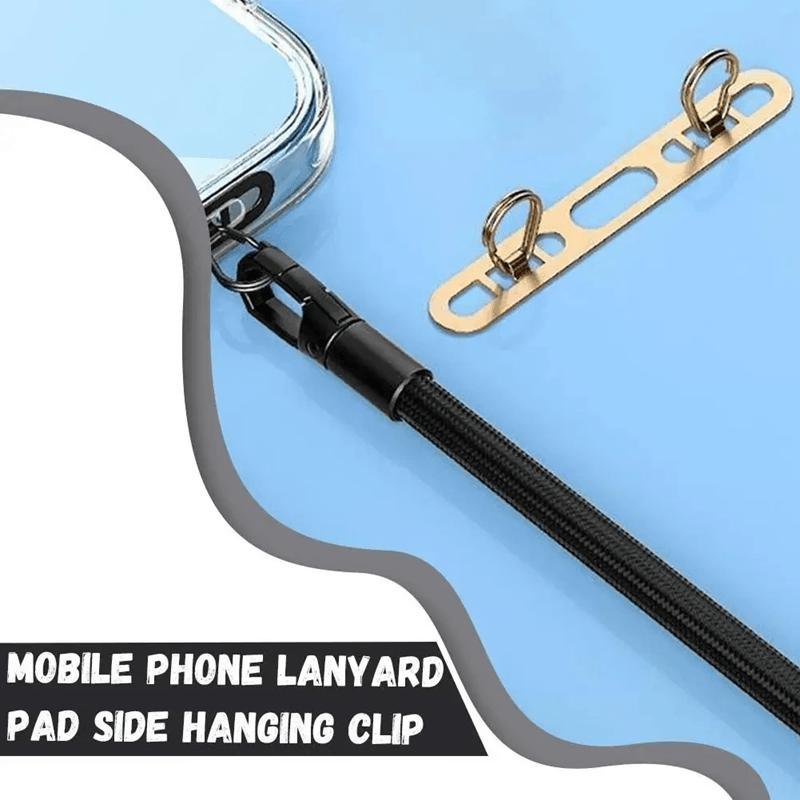 Ultra Thin Metal Phone Lanyard Patch Stainless Steel Anti Loss Hanging Tab 2