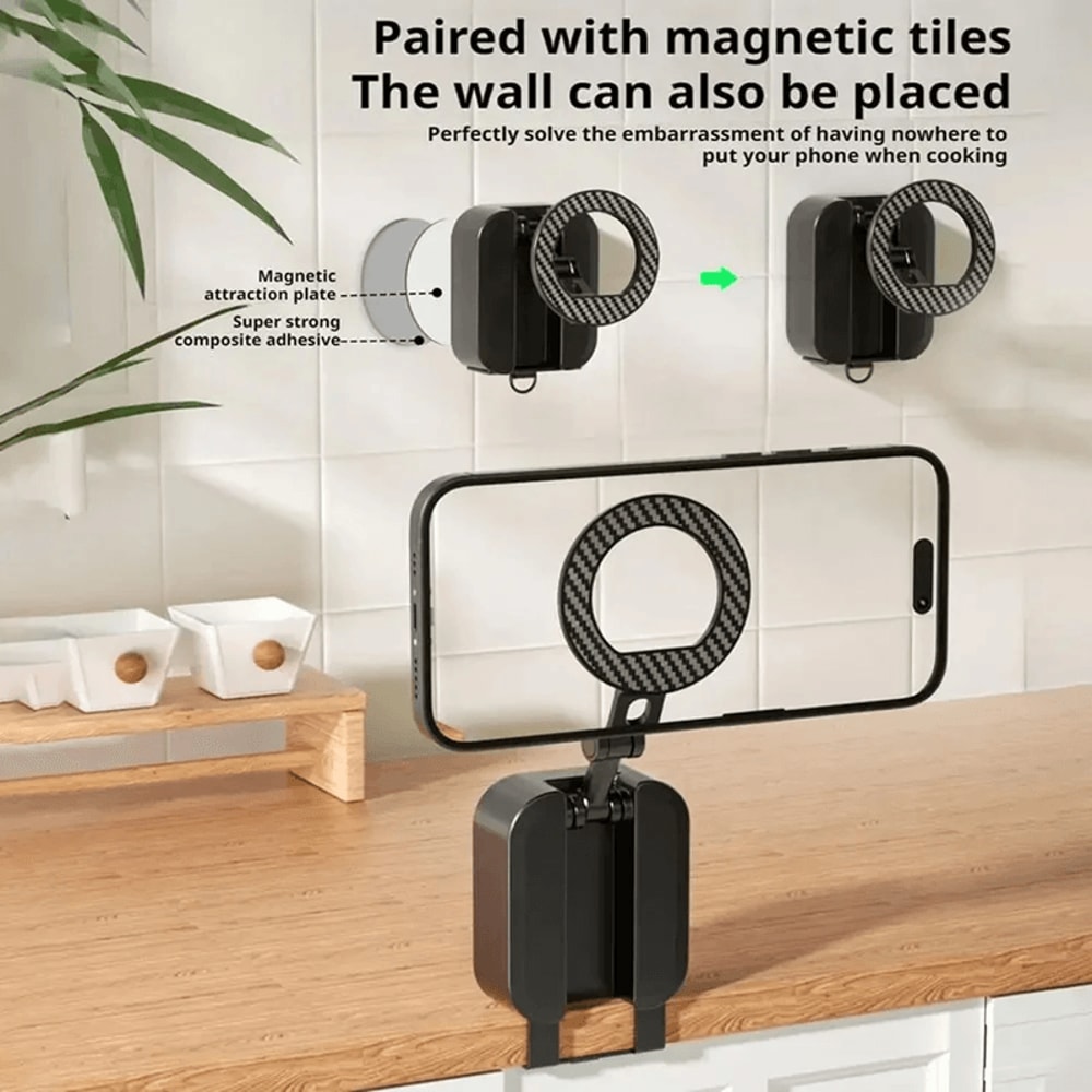 Magnetic Phone Stand Foldable Travel Holder Extendable Desk And Airplane Mount 1