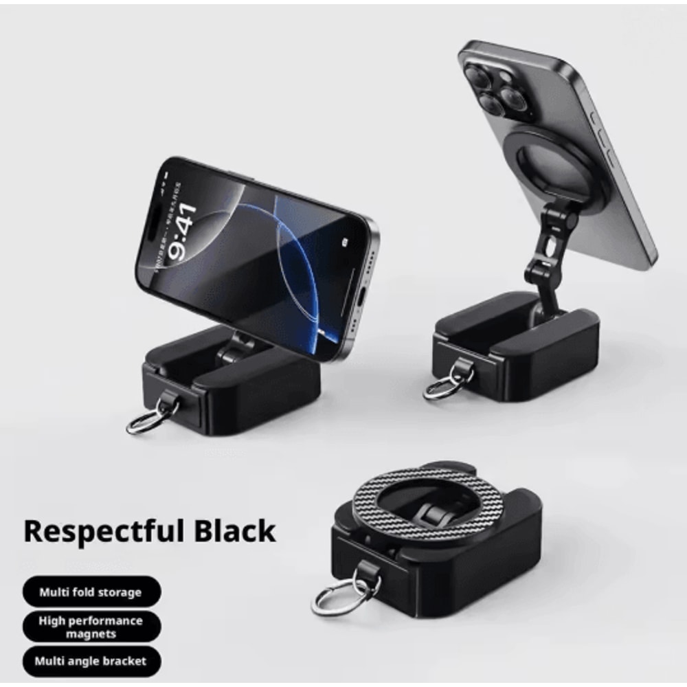 Magnetic Phone Stand Foldable Travel Holder Extendable Desk And Airplane Mount 4