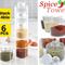 6 Piece Spice Jar Set With Transparent Shakers And Compact Spice Rack 1