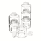 6 Piece Spice Jar Set With Transparent Shakers And Compact Spice Rack 2