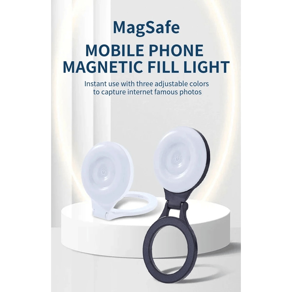 Magnetic LED Selfie Fill Light Mini Portable MagSafe Video Light 0