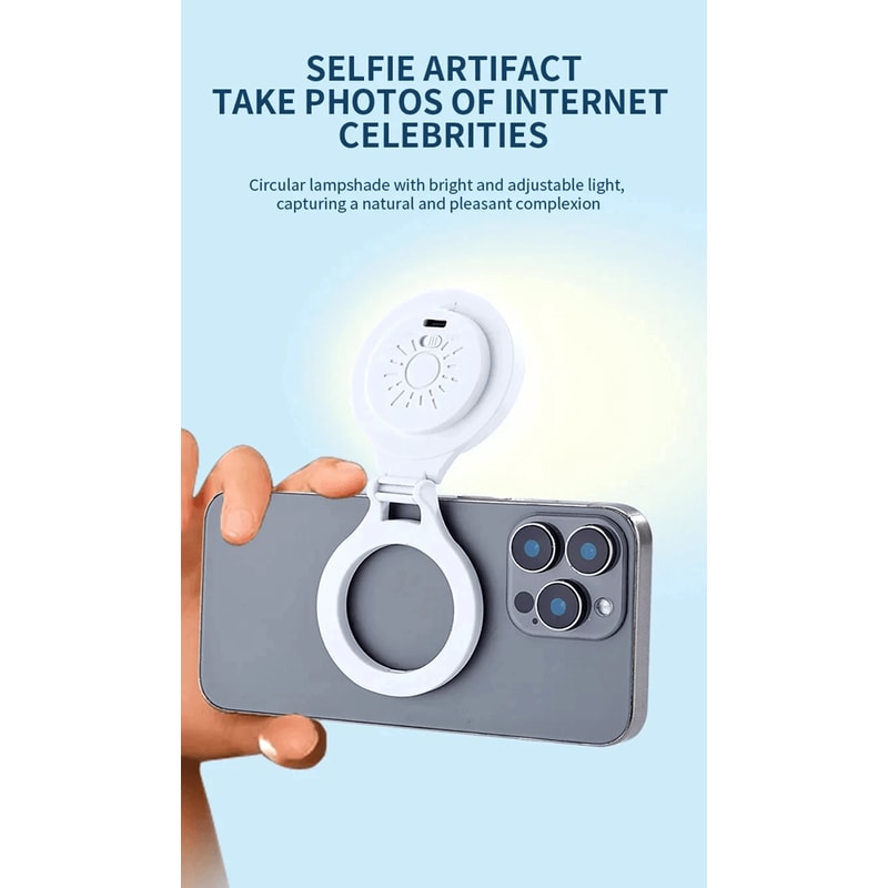 Magnetic LED Selfie Fill Light Mini Portable MagSafe Video Light 2