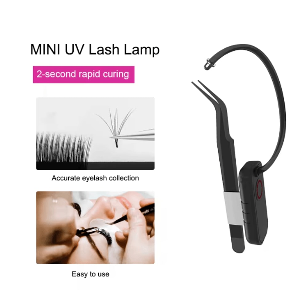 Mini Rechargeable UV Eyelash Extension Lamp Wireless Fast Curing Light 0