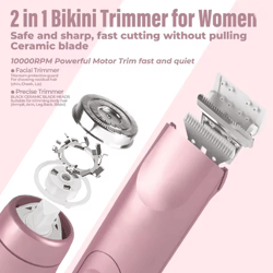 electric shaver for women 2 in 1 hair removal razor for body and face