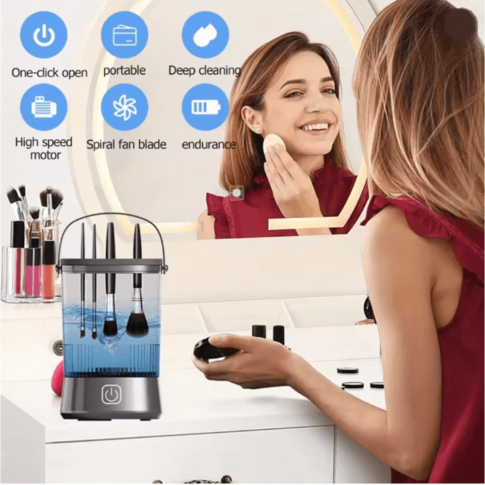 Automatic Electric Makeup Brush Cleaner Rechargeable Washing And Drying Machine 0