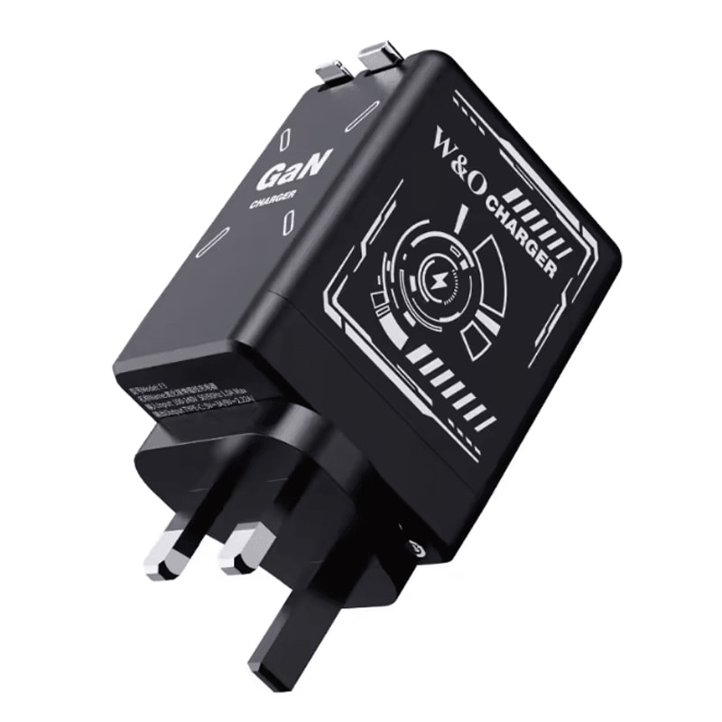 Gan 120W Fast Charger With Retractable Usb C And Lightning Cable 5