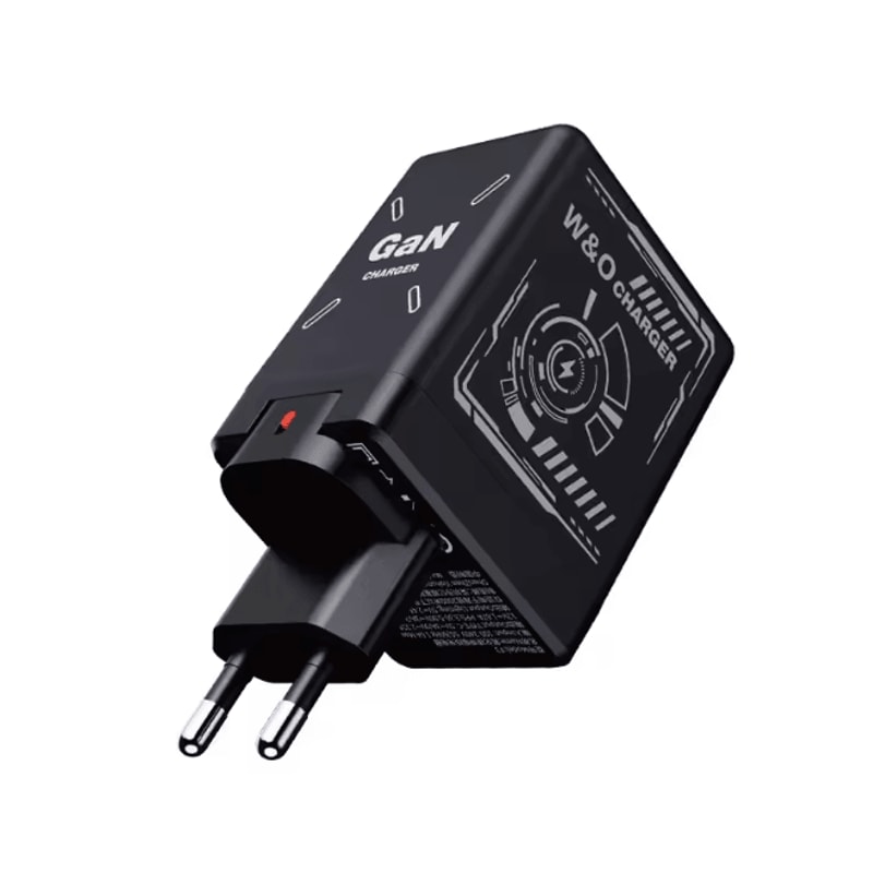 Gan 120W Fast Charger With Retractable Usb C And Lightning Cable 8