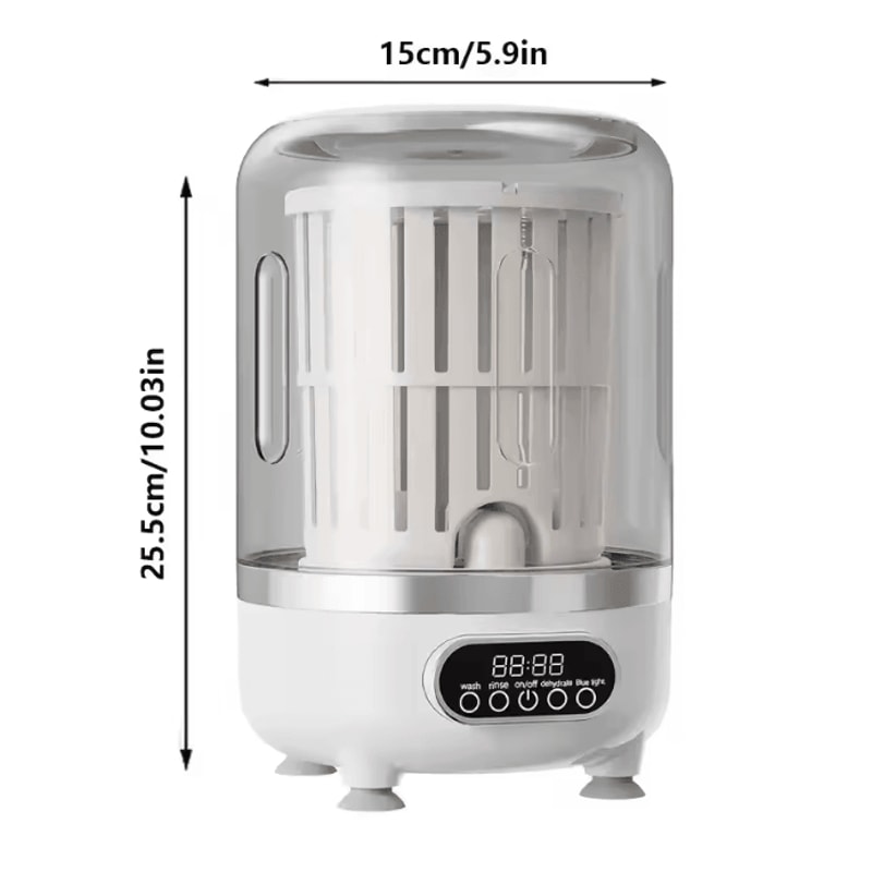 Mini Portable Washing Machine USB Rechargeable Turbo Cleaner For Small Laundry 1