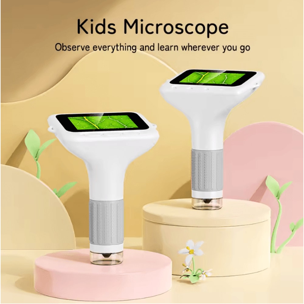 Kids Digital Microscope With LCD Screen Eye Protection Educational Science Toy 0