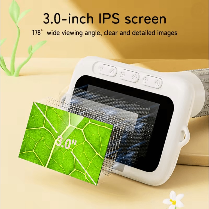 Kids Digital Microscope With LCD Screen Eye Protection Educational Science Toy 1
