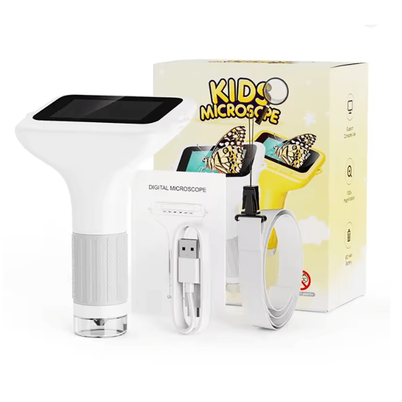 Kids Digital Microscope With LCD Screen Eye Protection Educational Science Toy 6