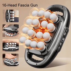 deep tissue massage gun electric muscle massager with 16 heads