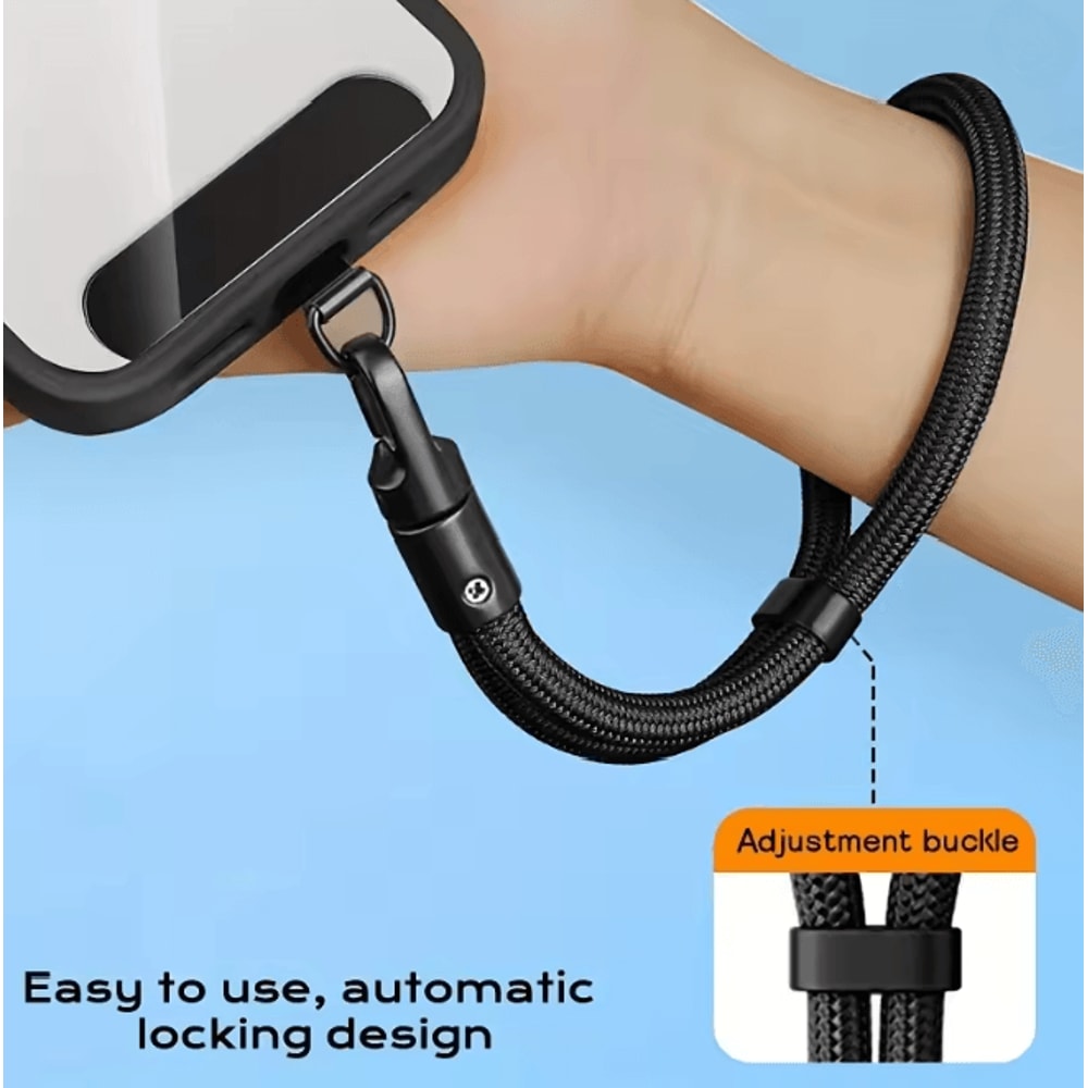 Adjustable Phone Lanyard Strap Clip Holder For Crossbody Neck And Wrist Carry 1