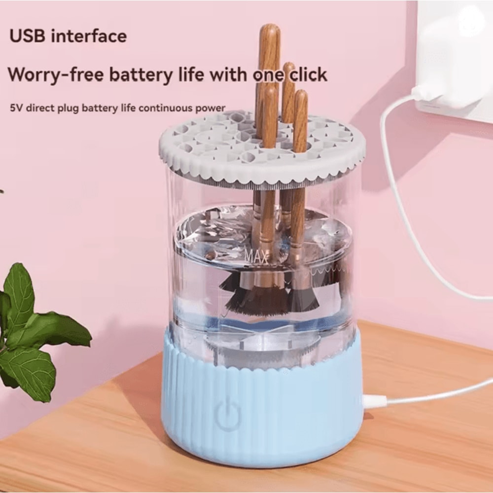 3 In 1 Electric Makeup Brush Cleaner USB Rotary Washing And Drying Machine 3