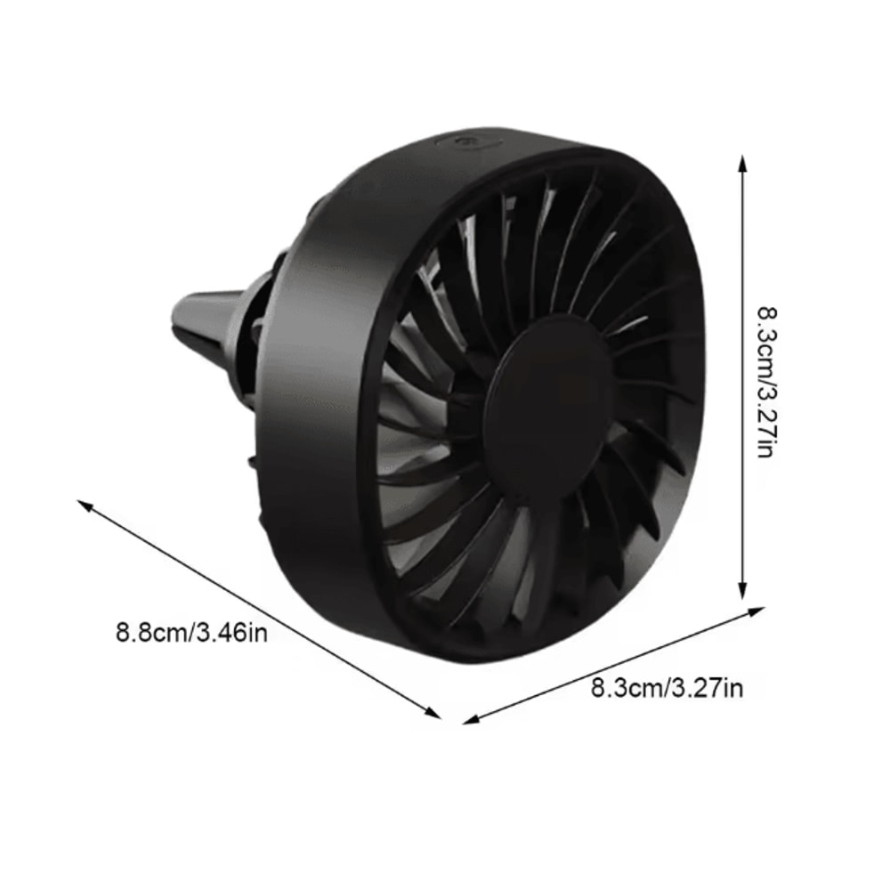 Portable Car Clip Fan With LED Ambiance Lights USB Rechargeable Mini Fan 2