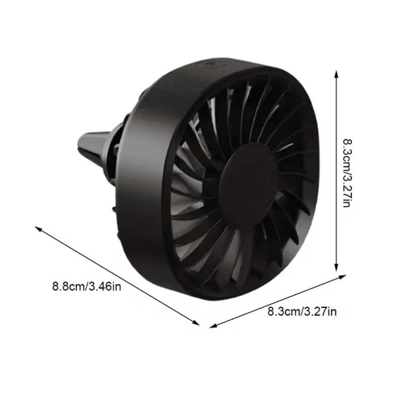 Portable Car Clip Fan With LED Ambiance Lights USB Rechargeable Mini Fan 2
