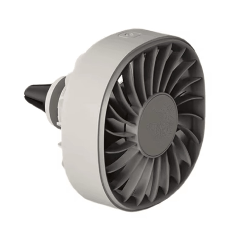 Portable Car Clip Fan With LED Ambiance Lights USB Rechargeable Mini Fan 4