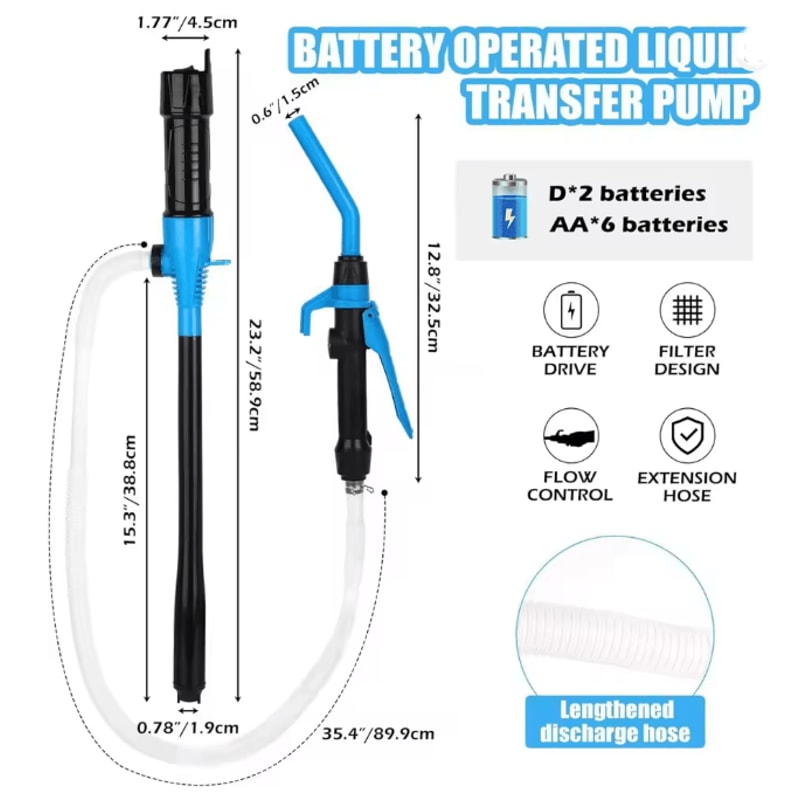 Electric Liquid Transfer Pump Fuel Water Oil Suction Pump For Vehicles And Outdoor Use 0