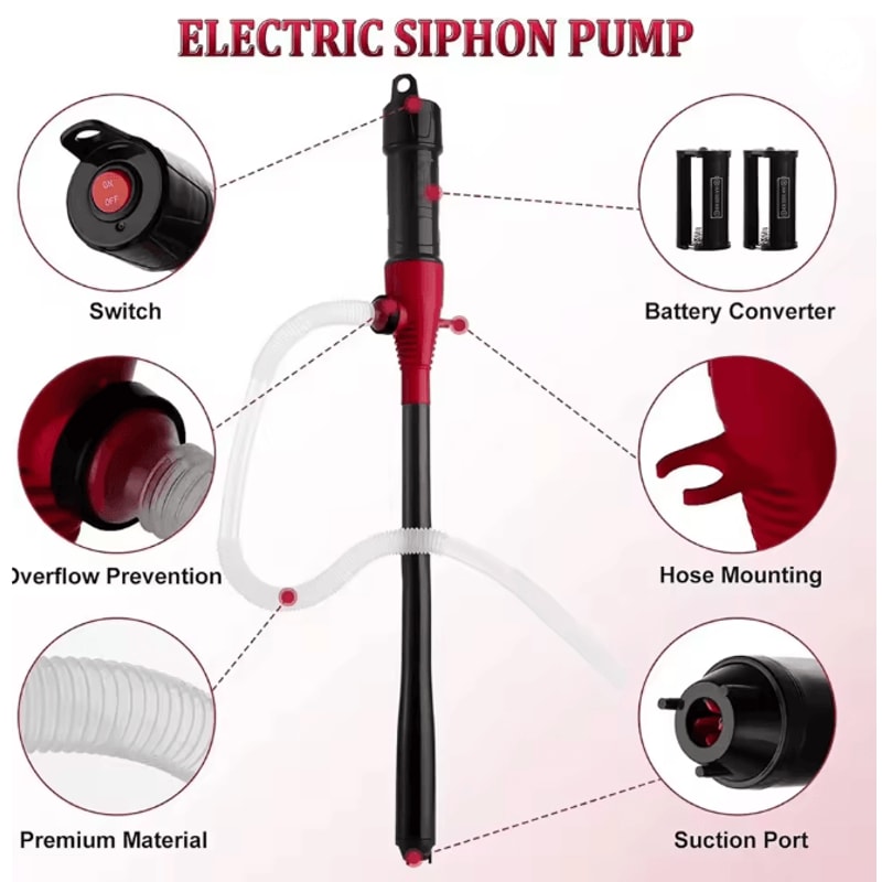 Electric Liquid Transfer Pump Fuel Water Oil Suction Pump For Vehicles And Outdoor Use 1