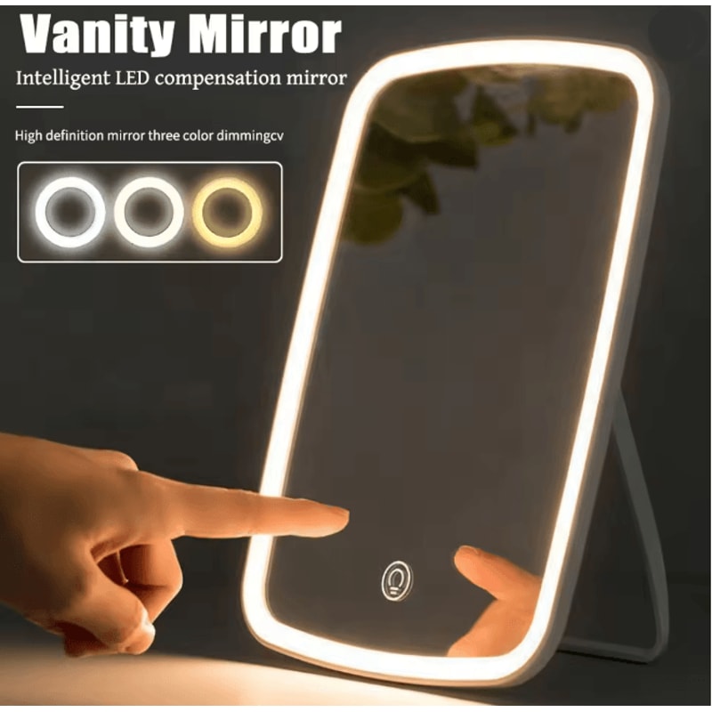 Foldable LED Vanity Lights With USB Tricolor Dimmable Makeup Lighting 0