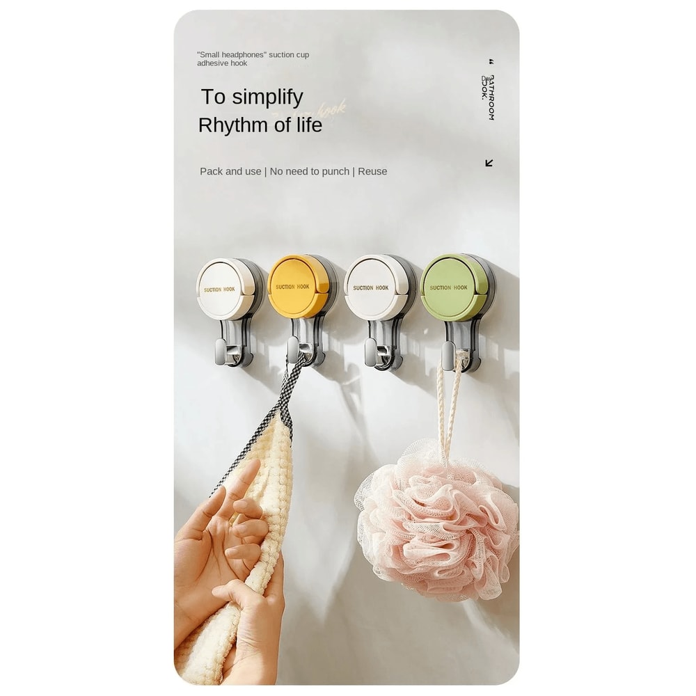 Strong Suction Hooks No Drill Vacuum Adhesive Wall Hooks For Bathroom And Kitchen 1